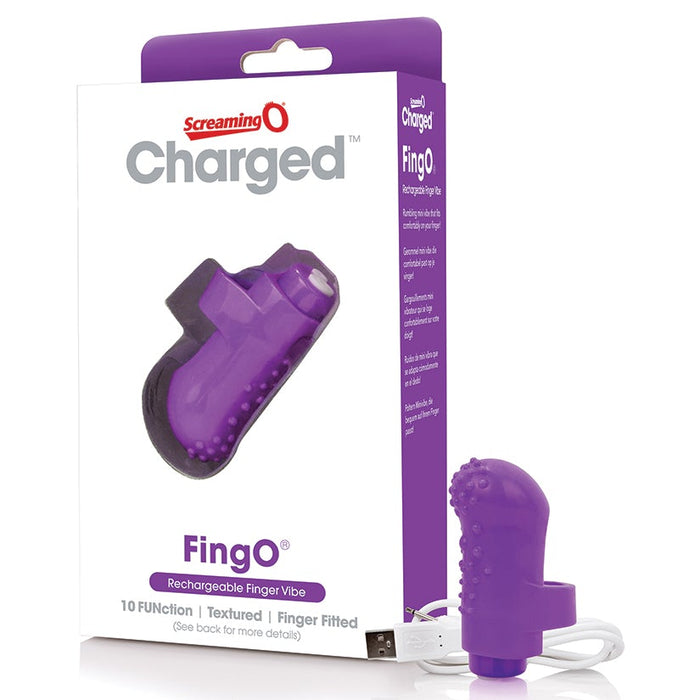 Charged Fingo Rechargeable Finger Vibe - Purple