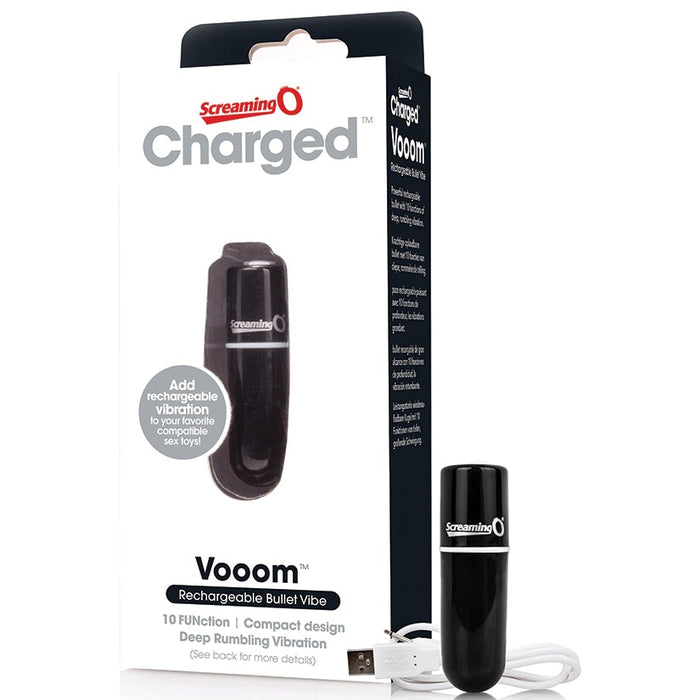 Charged Vooom Rechargeable Bullet Vibe - Black