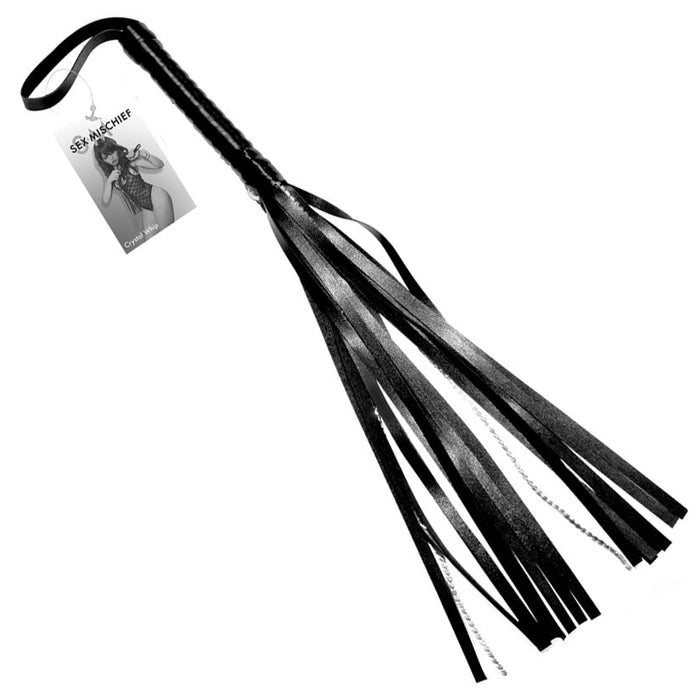 Sex and Mischief Crystal Whip - Black