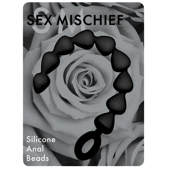 Sex and Mischief Silicone Anal Beads - Black