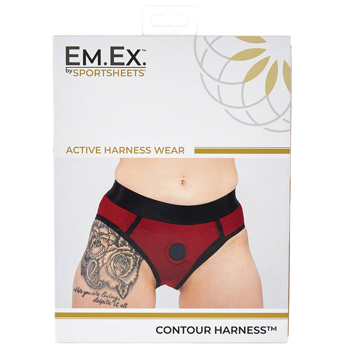 Em.Ex Contour Harness-Burgundy M