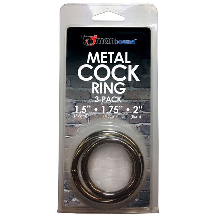 Manbound Metal Cock Ring 3 Pack