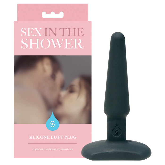 Sex In The Shower Silicone Butt Plug-Black