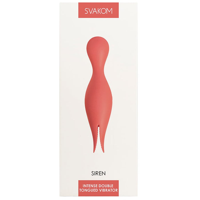 Svakom Siren Intense Double Tongued Vibe-Coral