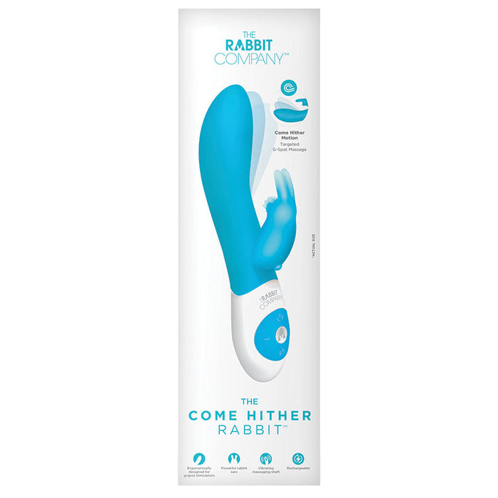 The Come Hither Rabbit Rechargeable-Aqua 7.75"