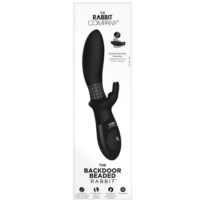 The Beaded Backdoor Rabbit Rechargeable-Black 8.5"