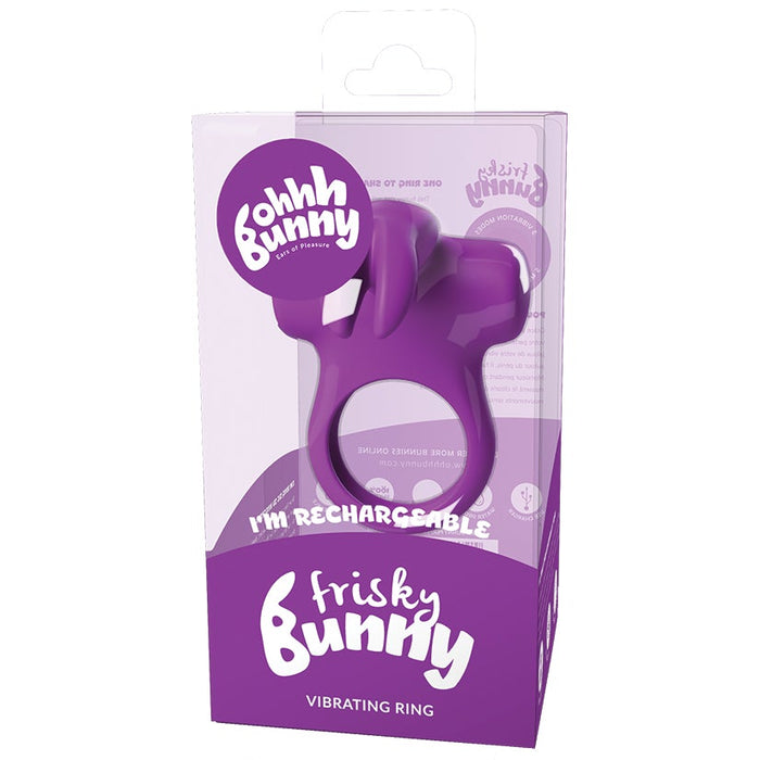 ohhh Bunny Frisky Vibrating Ring-Perfectly Purple