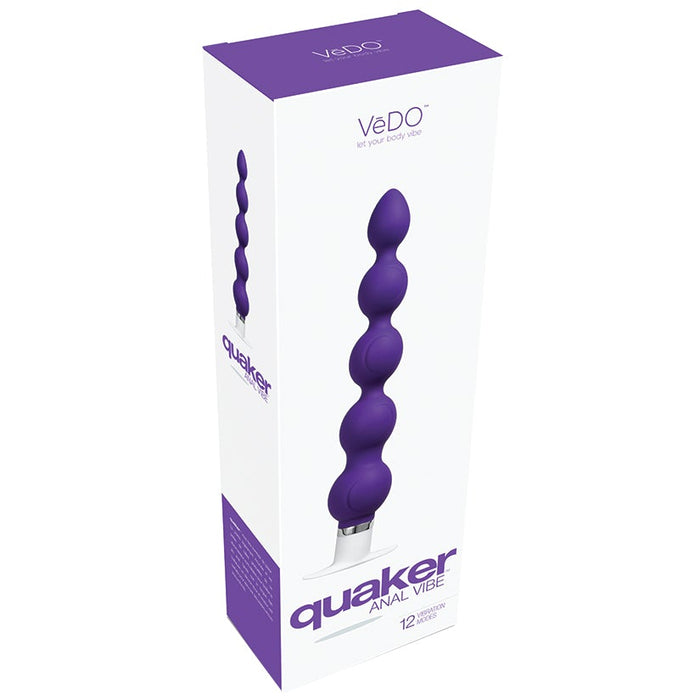 VeDO Quaker Anal Vibe-Into You Indigo Purple 8"