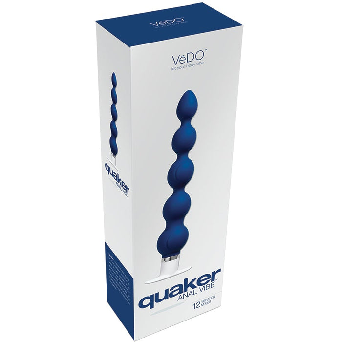 VeDO Quaker Anal Vibe-Midnight Madness Blue 8"