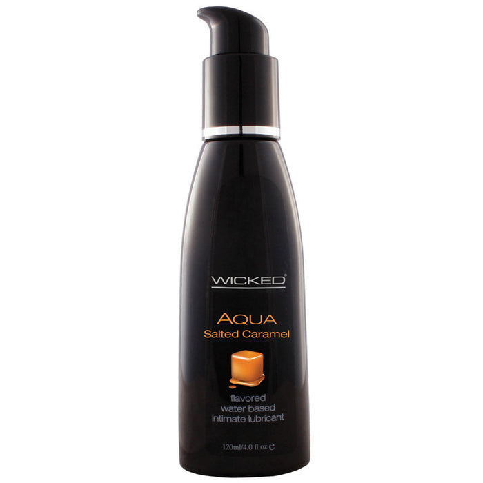 Aqua Salted Caramel Water-Based Lubricant - 4 Oz.