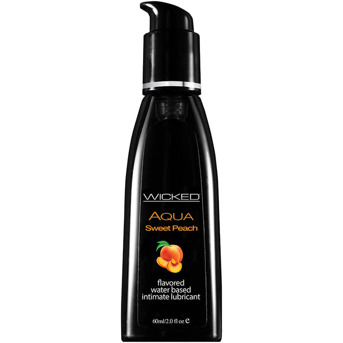 Aqua Sweet Peach Flavored Water Based Lubricant -  2 Oz. / 60 ml