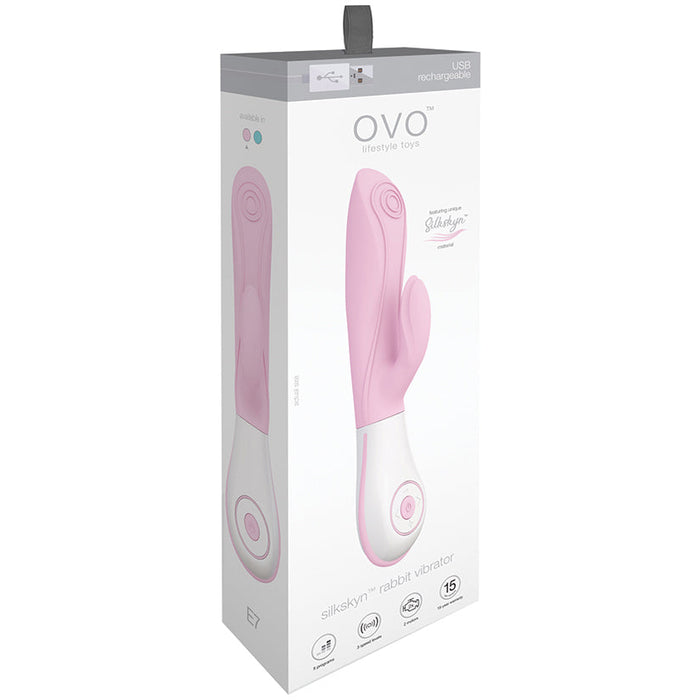 OVO E7 SilkSkyn Rabbit Vibe-Pink