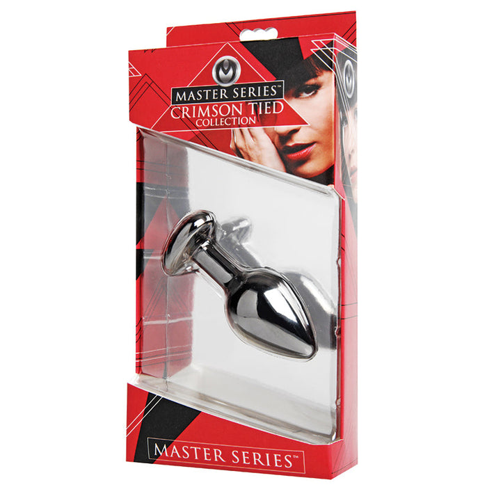 Master Series Crimson Tied Scarlet Heart Jewel Anal Plug