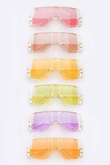 Iconic Fashion Color Shield Sunglasses