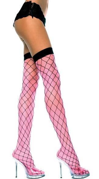 Be Wicked Spandex Fence Net Thigh Highs